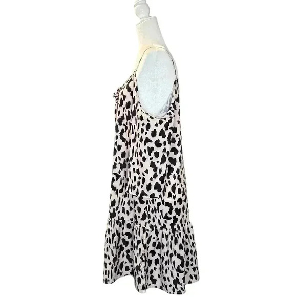 Cold Shoulder Cheetah Print Mini Dress Size L - Picture 5 of 10